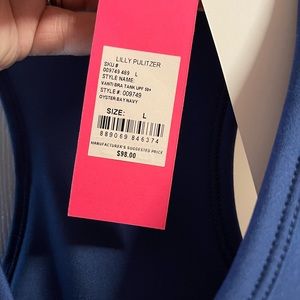 Lilly Pulitzer NWT Vanti Bra Top Oyster Bay Navy Size Large.